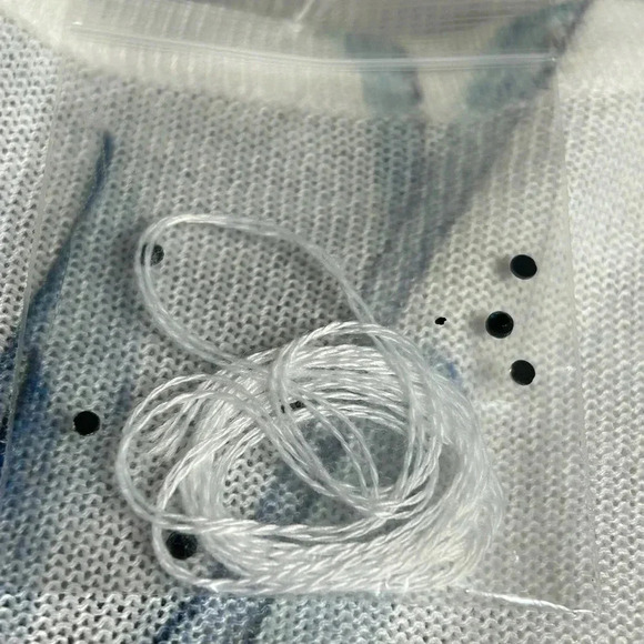 Vtg Moffi jersey knit,beaded,printed,floral sweater,NWT classy cottagecore - Picture 5 of 11